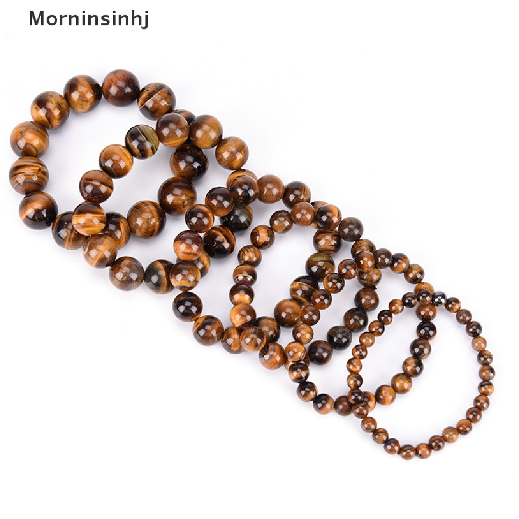 Mornin Batu Tiger Eye Alami Beruntung Bless Beads Pria Wanita Perhiasan Gelang Bangle Chic id