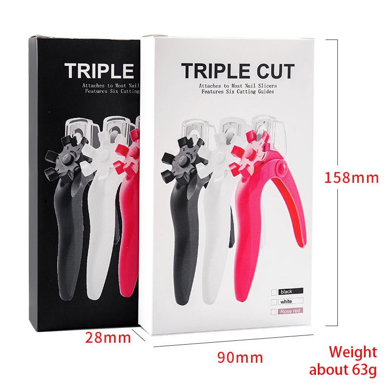 Triple Cut Gunting Kuku Palsu Tips Pemotong Tepi Trimmer Adjustable Stainless Steel Berbentuk U Buatan Untuk Nail Art Manicure Palsu