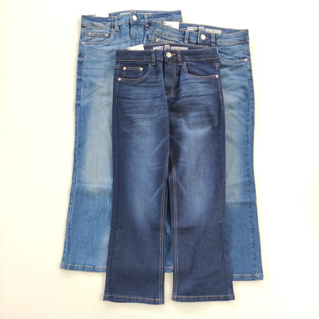 Celana Panjang Jeans Anak Laki Laki Cowok Motif Route 66 MIXPJGL007
