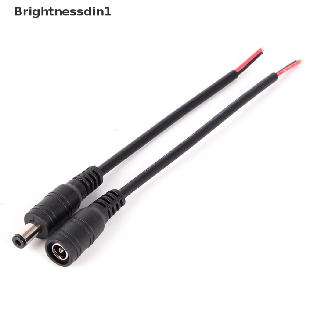 [Brightnessdin1] 5pasang Pengaman 5.5x2.1mm Male+Female DC Power Socket Plug Connector Kabel Kawat Butik