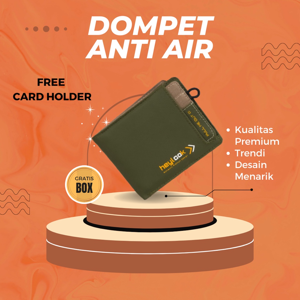 Dompet Anti Air Pria Distro Keren Kekinian Men Wallet Waterproof Premium Branded