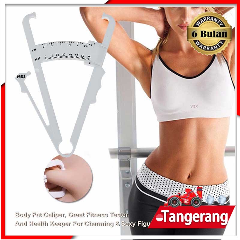 Body Fat Tester Caliper Skinfold Caliper Alat Pengukur Ketebalan Lemak Tubuh