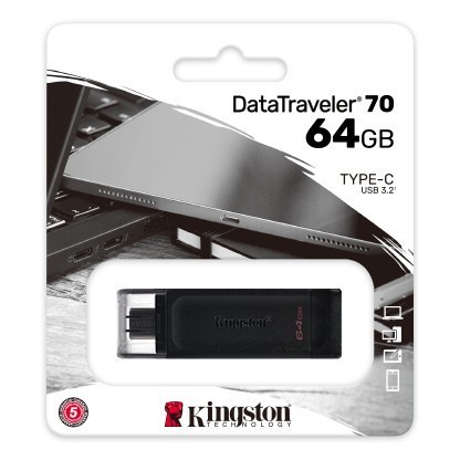 Kingston FlashDisk DT70 64GB - DataTraveler 70 64GB USB TypeC