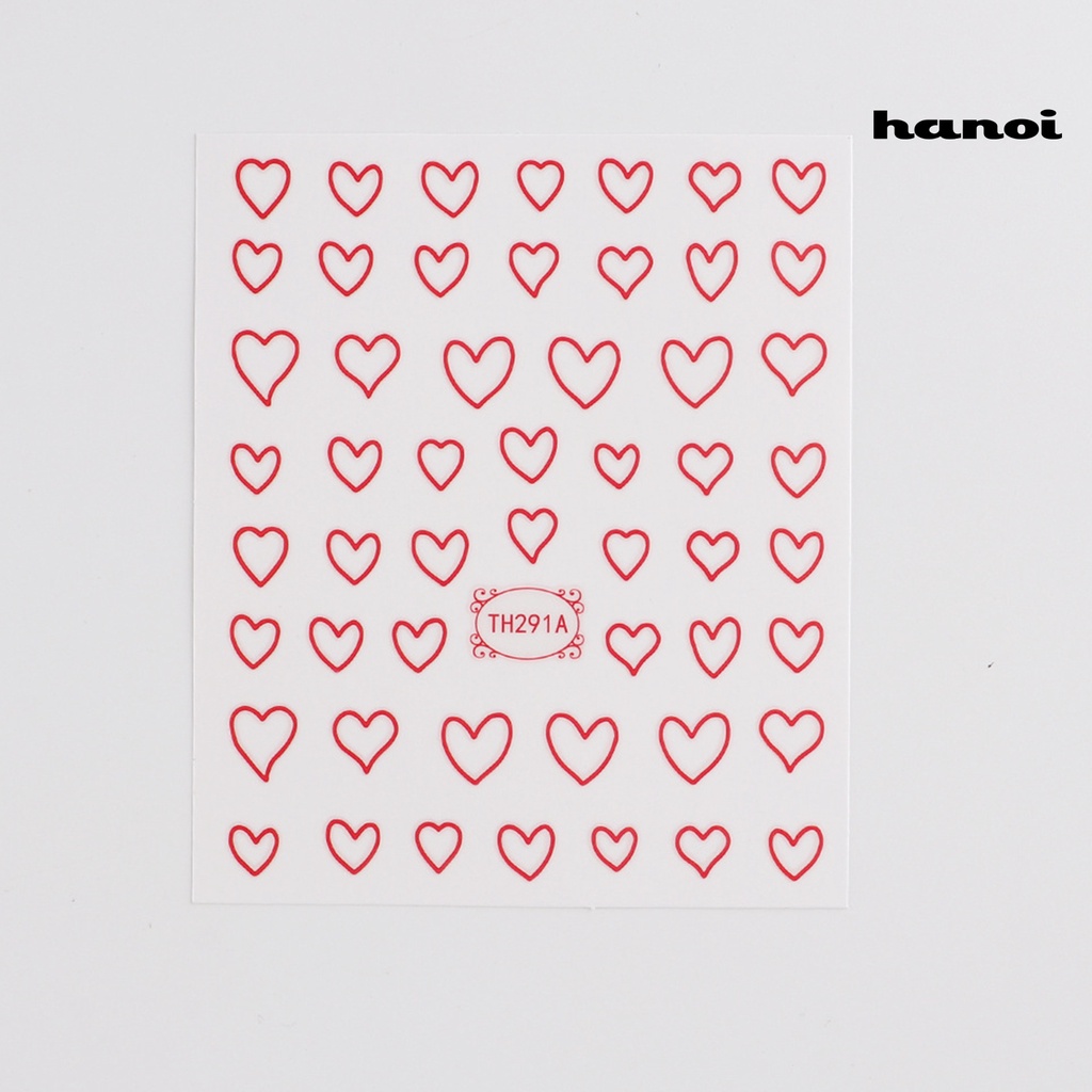 Hi Stiker Jantung Kuku Tidak Luntur Perekat Diri Tidak Jatuh Yang Dapat Dilepas DIY Gloss Hari Kasih Sayang Nail Art Lover Cute Slider Nail Supplies