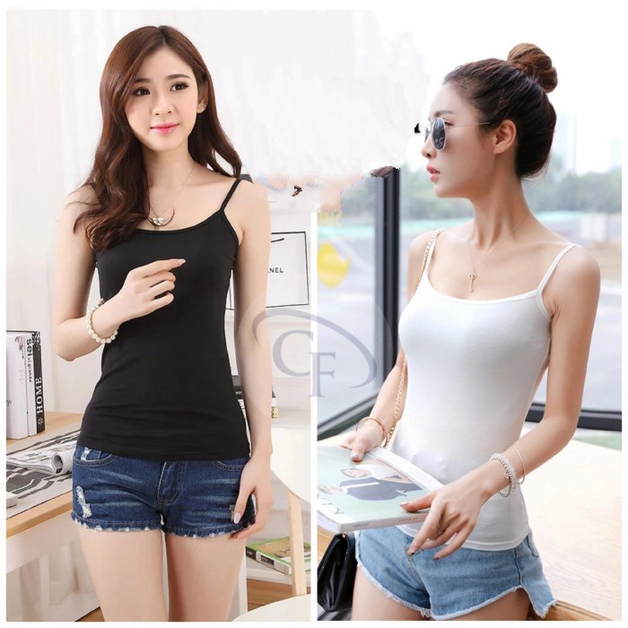 Kaos Dalam Wanita Polos || Tanktop Tali Kecil || Ootd Yukensi Korea terbaru kekinian