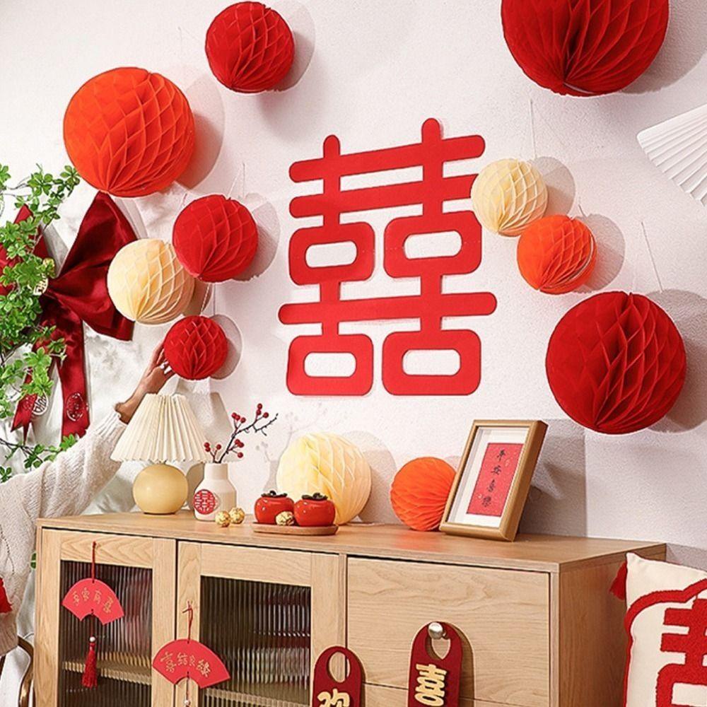 Solighter 5pcs Lampion Kertas Cina 10warna DIY Baby Shower Hadiah Kerajinan Bola Sarang Lebah