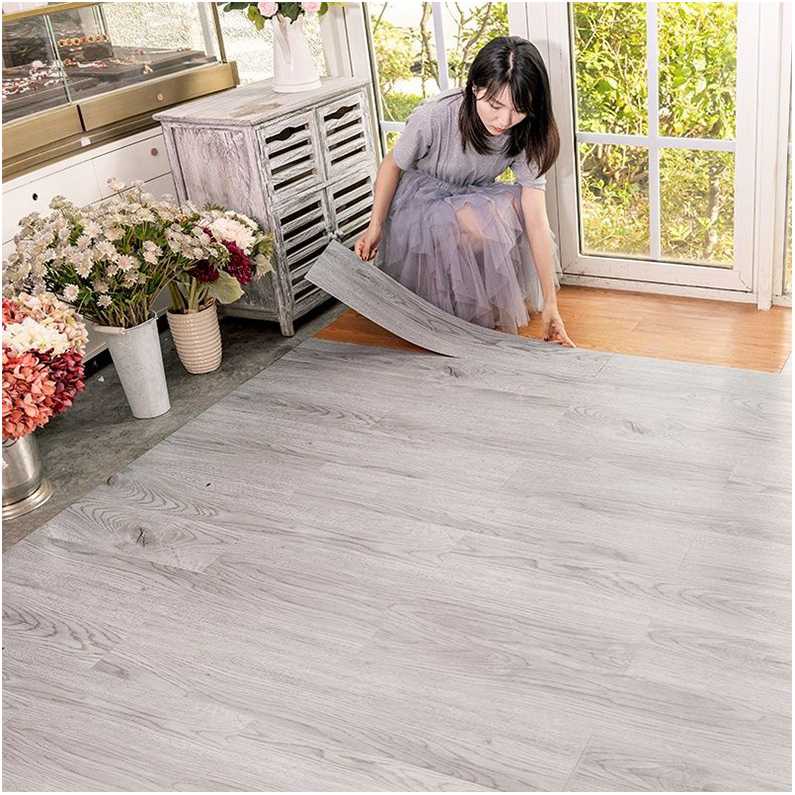 (BISA COD) FTIHSHP Stiker Lantai Motif Kayu Wood Floor Self Adhesive 152x915mm - MW-010