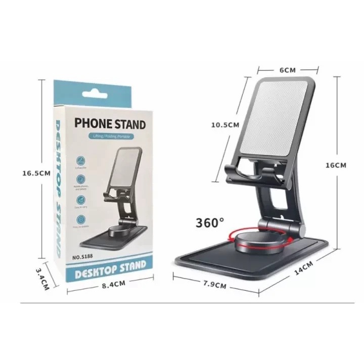 Phone Holder Hp Meja Putar 360 Degree Stand Handphone Kuat HD-45 murah