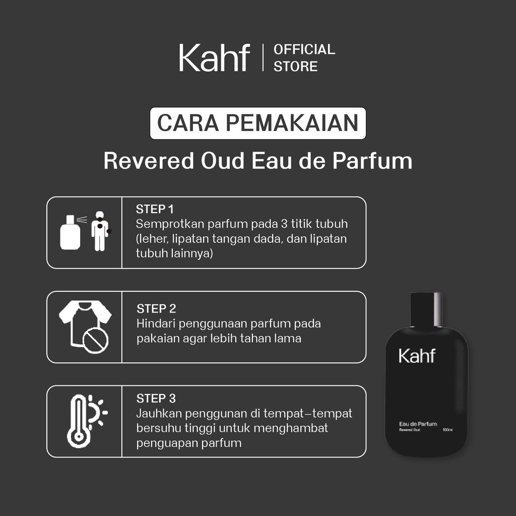 KAHF Eau De Parfum 100ml - Saffron Revered Oud Parfum Pria