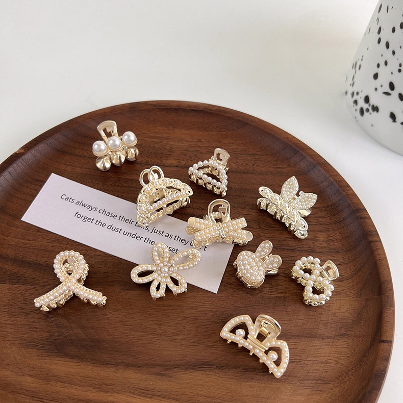 SMALL METAL PEARL HAIR CLAW RHINESTONE BANGS CLIP JEPIT RAMBUT PONI KECIL MUTIARA KRISTAL JEPITAN MINI ELEGAN LUCU SHARK BUTTERFLY FLOWER BUNGA KUPU-KUPU KUPU BESI