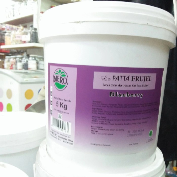 

Le Patta Frujel Blueberry 5 Kg (isian dan hiasan kue rasa blueberry)