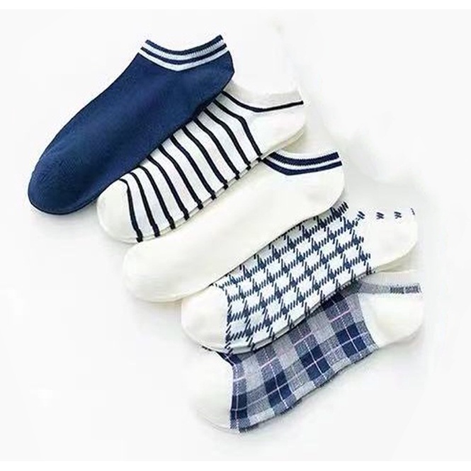 PA Kaos Kaki Wanita Korea Motif Kotak SS219 Kaos Kaki Pendek Kotak Semata Kaki Socks Karakter Ankle Socks Korean Model Simple Cute SS219