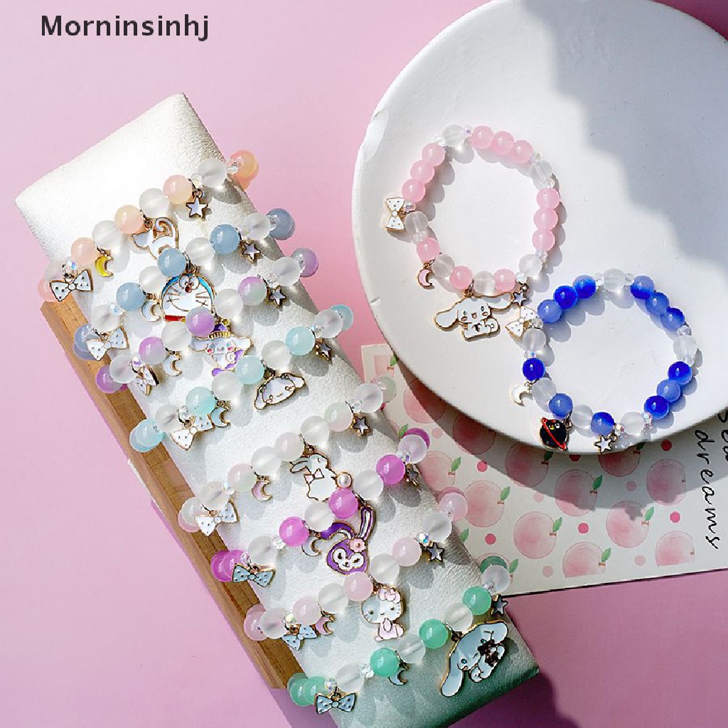 Mornin Versi Korea Dari Gelang Kristal Kalsedon Ungu Warna-Warni Baru Untuk Wanita Bunga Kelinci Lucu Kecil Segar ladies jewelry id