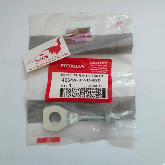 Adjuster Chain Anting Spanner Stelan Rantai Supra X 125 Fi Blade Revo Ori AHM 4054AKWB920 Kanan Kiri