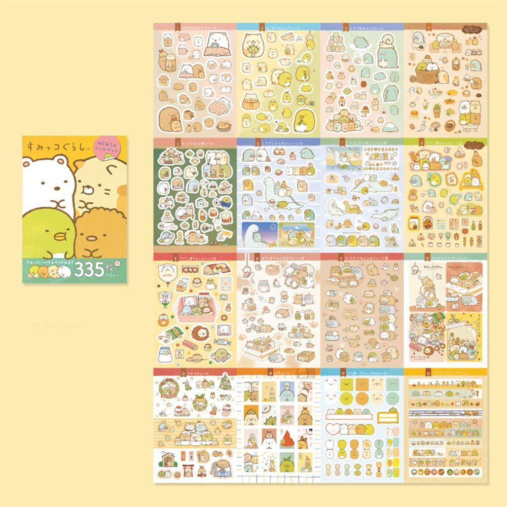 [Elegan] Stiker Hias Buku Kawaii 335pcs/pack Scrapbooking Siswa Tangan Akun Alat Tulis DIY Jurnal Sticker