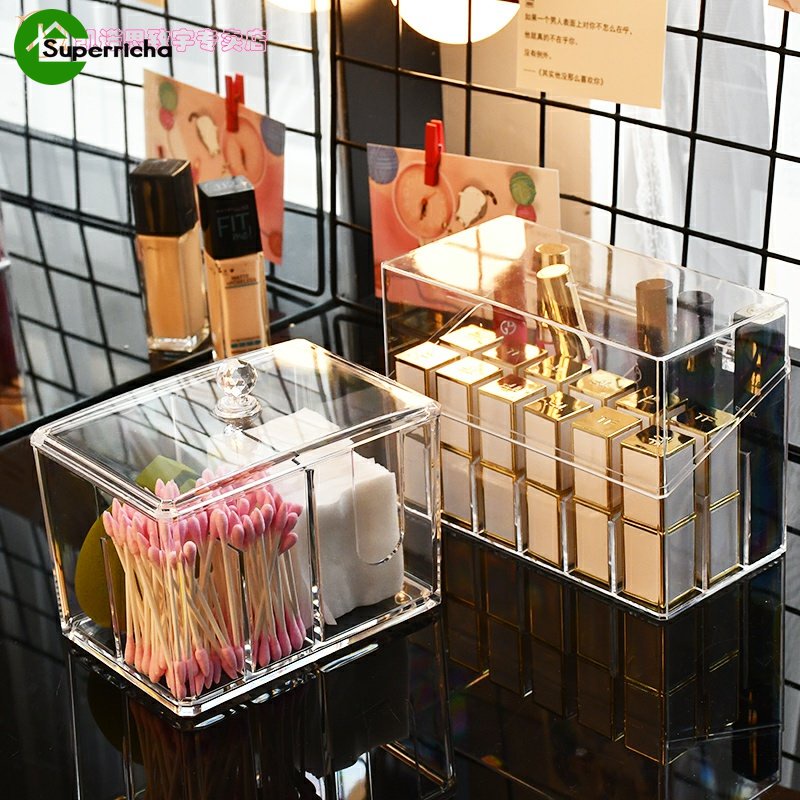 Hot Sale/Tas Makeup Case Kosmetik Organizer Brush/Kotak Makeup Train Case Makeup Artis/Kotak Penyimpanan Kapas/Storage Canister Box Makeup Organizer Plastik