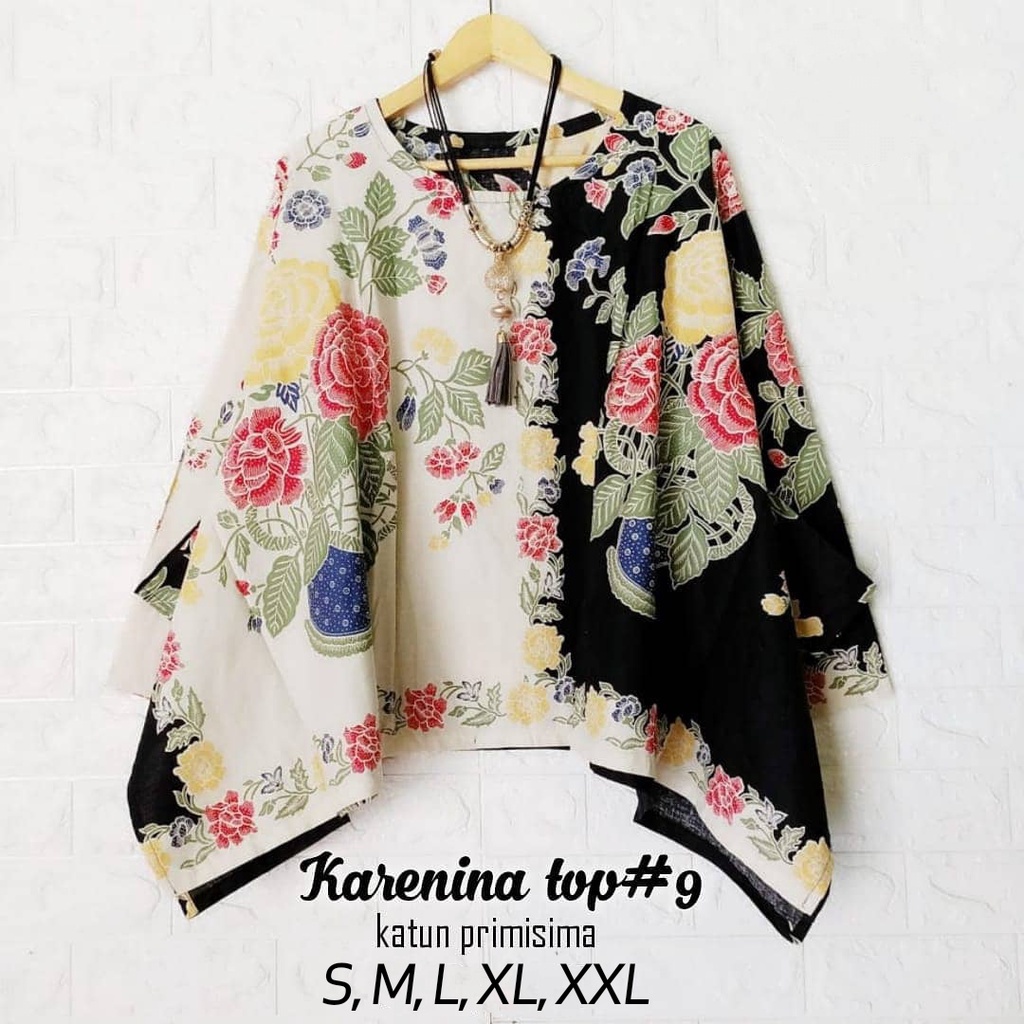 Blouse Wanita Korea Kekinian Motif Bunga Blouse Remaja Terkini ( Blouse Batik Original Solo )