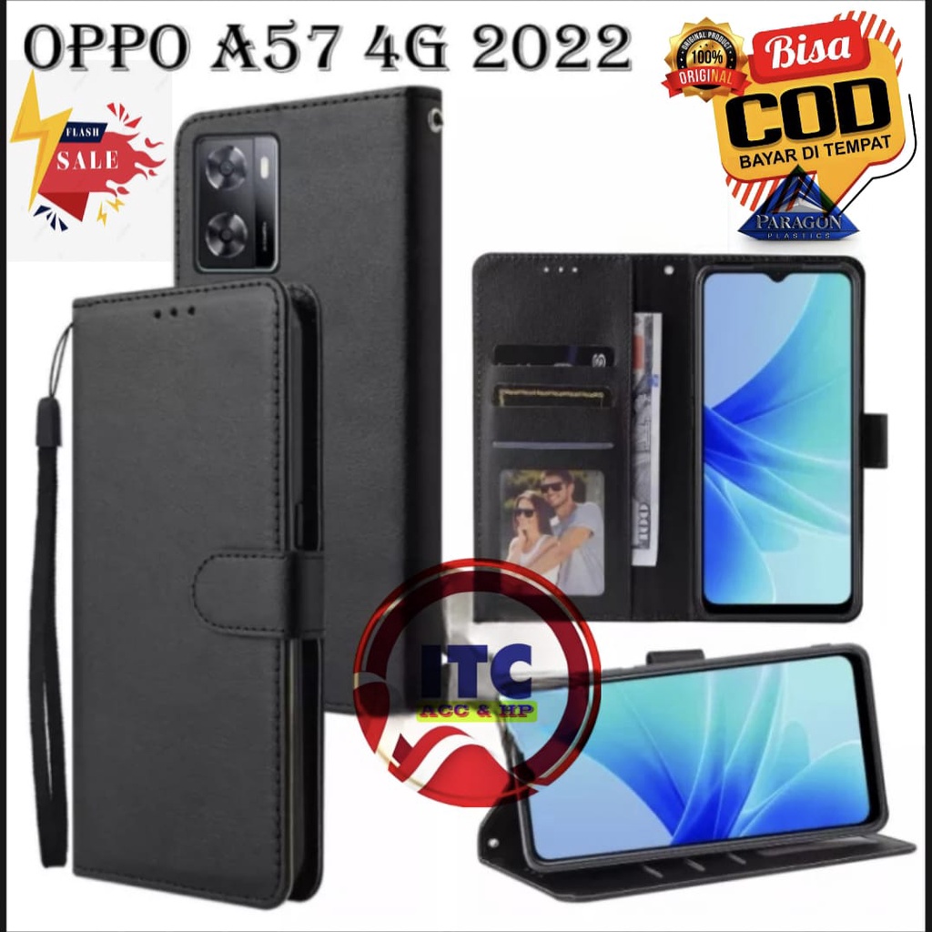 CASE PREMIUM FLIP KULIT DOMPET TYPE HP OPPO A57 4G 5G  A77 A77S 2022 OPPO A55 A56 A76 A96 A95 A57E L