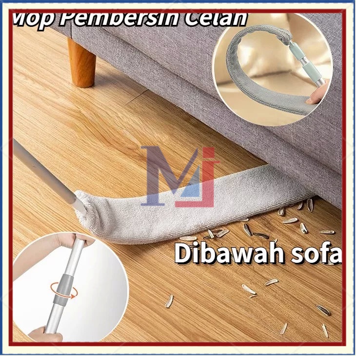 【Ready Stock】Debu Teleskopik Microfiber Panjang Debu Sapu Pembersih Lantai Sapu Microfiber Pembersih
