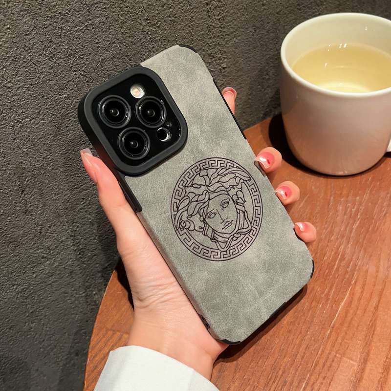 Retro Leather Soft Case for IPhone 7 Plus 8 Plus X XS XR XS Max 11 13 12 14 PRO Max 14 Plus SE 2020 2022 Luxury VERSAZ Men Man's Fashion