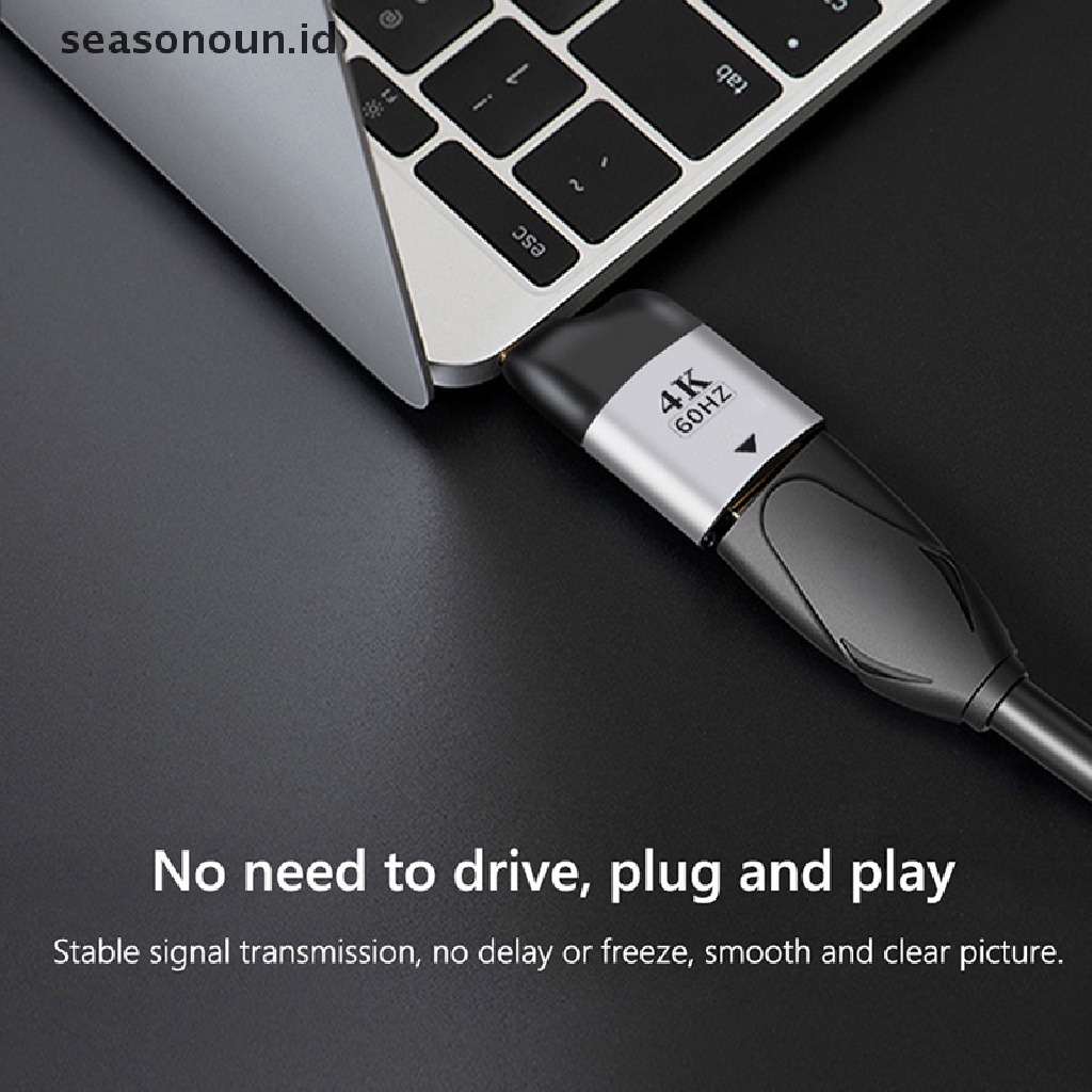 Seasonoun USB C To HDMI-compatible Dp Gb Mini Dp Vga Adapter Converter 4K HD Proyeksi Video Display Converter 60Hz Vedio Transfer Converter.