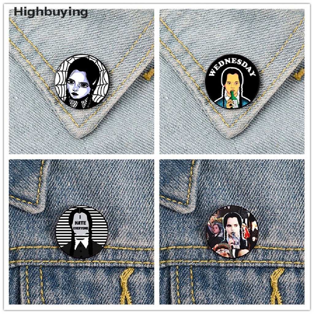 Hbid Rabu Bros Enamel Pin Untuk Wanita Gadis Bros Baju Kerah Guru Tote Bag Ransel Lencana Pin Aksesoris Perhiasan Glory