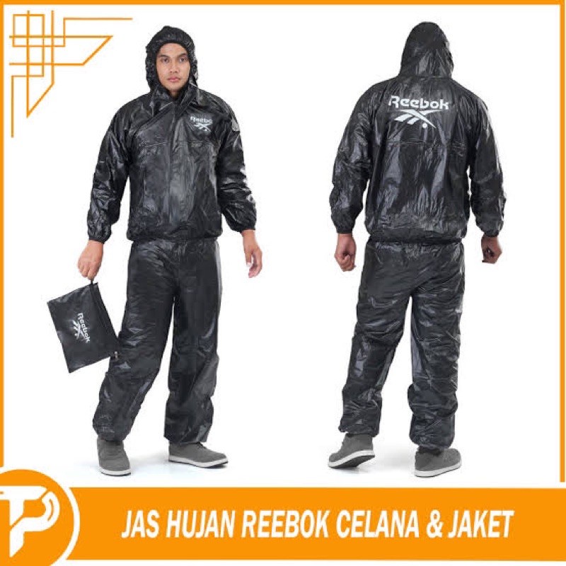 Setelan Sauna Polos Jas Hujan Multifungsi  / jaket sauna gym fitness olahraga reebok