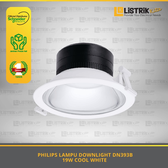 PHILIPS LAMPU SMART 19W COOL WHITE INTERACT PRO - DN393B LED22/865 IAR ALU GM