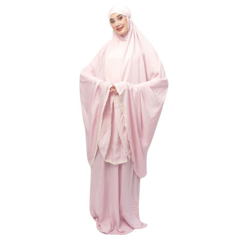 Mukena Tazbiya Jumbo Dewasa Plain Series Mocca/Army/Pink/Dark Grey/Dusty Pink