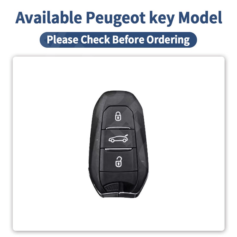 Casing Kunci Mobil Kulit Zinc Alloy Peugeot Full Wrap Cover Smart Key Protector Untuk 206 208 207 307 308 2008 3008 508 408 5008 406