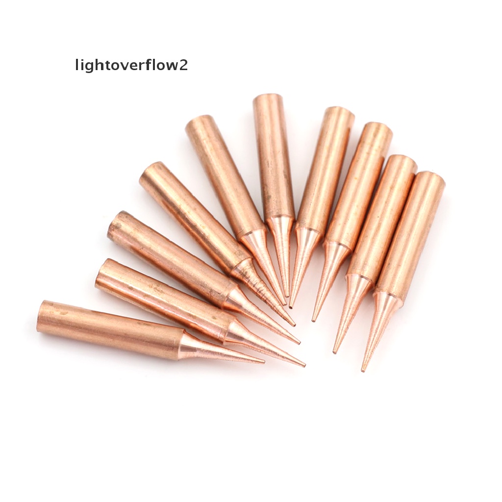 [lightoverflow2] 10Pcs/Lot 900M-T-I Soldering Tips Pure Copper Low Temperature Soldering Iron [ID]