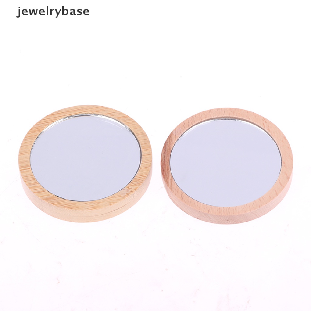 [jewelrybase] Cermin Rias Kecil Portable Bulat Cermin Kosmetik Lingkaran Pocket Mirror Boutique