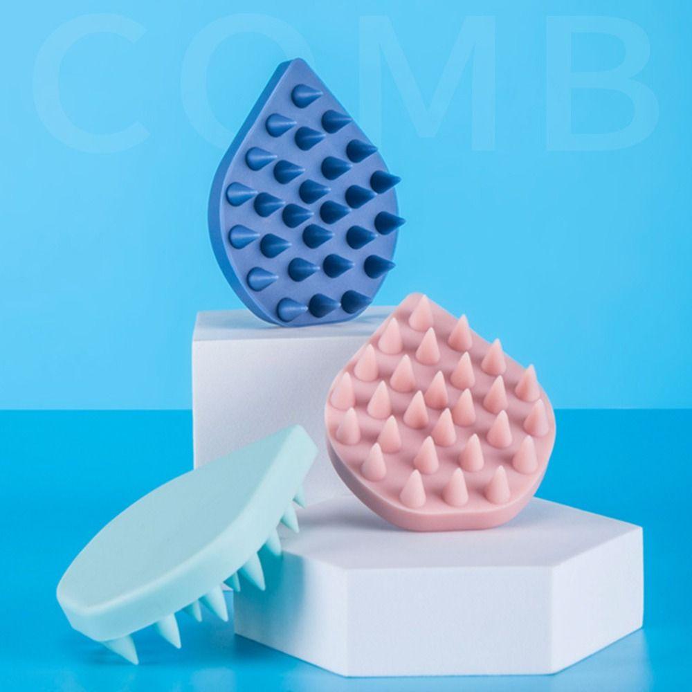 Pineapple Body Scrubber Shower Silikon Melancarkan Pertumbuhan Rambut Perawatan Kulit Kepala Grooming Sisir Cuci Rambut Cleaning Head Body Massager Skin Cleaner