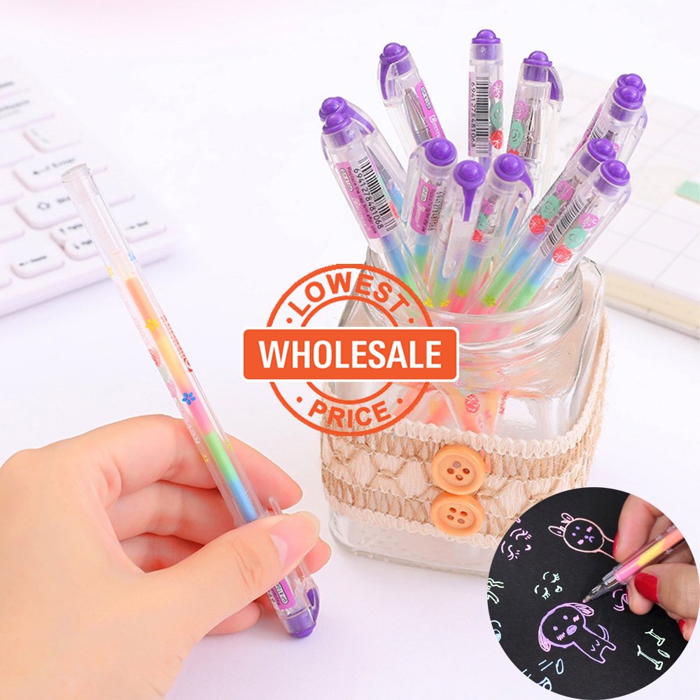 [Harga Grosir] Six in one/1Pcs pastel Gel Pen/Color Change Pen/Mainan Lukis/Buku Mewarnai Pena Gambar Tangan Graffiti/Perlengkapan Rekening Tangan Alat Tulis