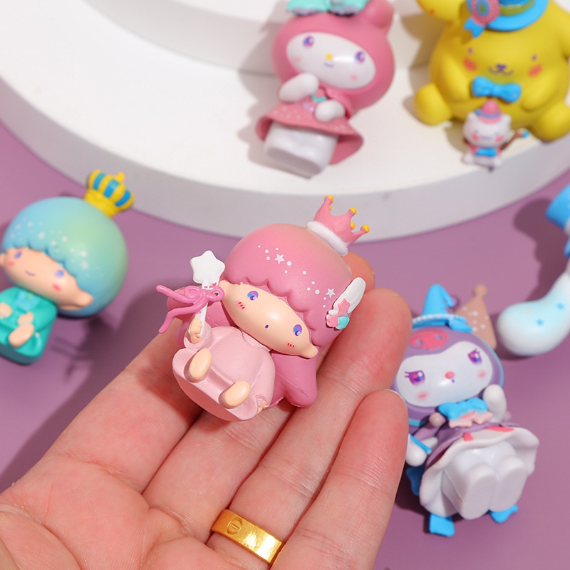 6 Pcs Sanrio Dream Tema Boneka Anime Figure Mainan Pvc Model Patung Anak Perempuan Ulang Tahun Boneka Mainan