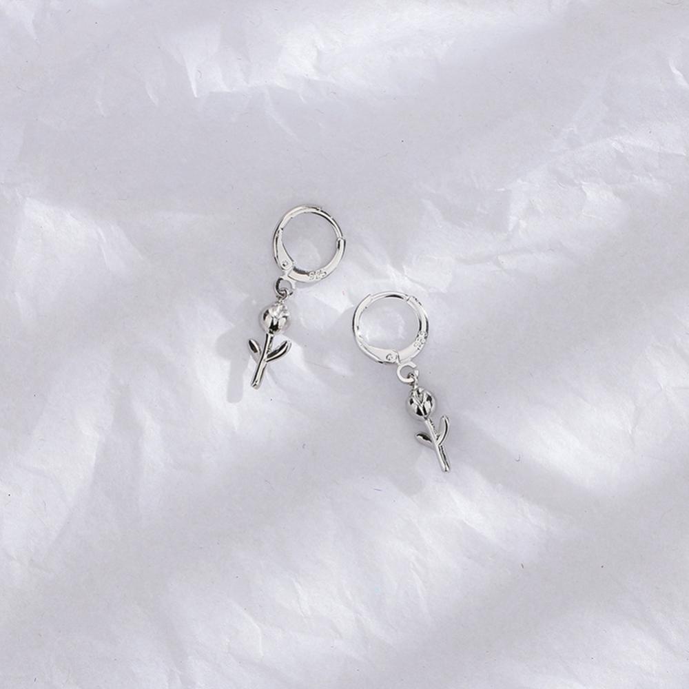 Timekey Indah Tulip Telinga Gesper Anting Mode Sederhana Bunga Anting Perhiasan Aksesori Wanita Earing Elegan F5T5