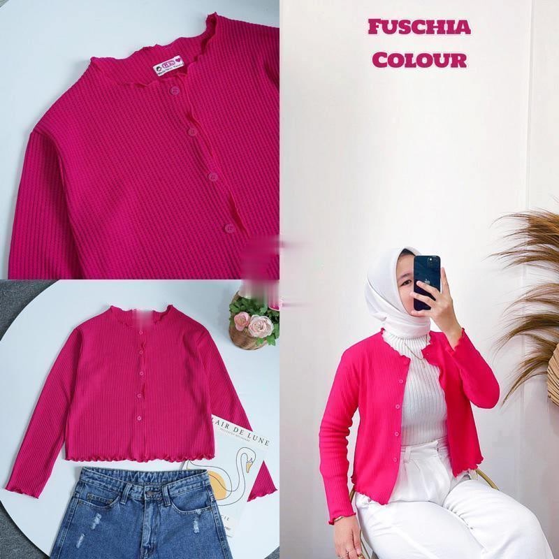 Tq88indonesia Fashion  PASTELI CROP KRIWIL CARDIGAN / Cardi Wanita Terbaru / Cardigan model crop top / Cardigan potongan crop untuk wanita