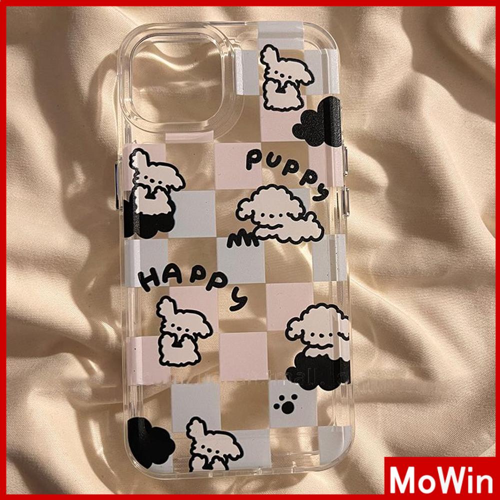 For iPhone 14 Pro Max iPhone Case Soft Case TPU Clear Case Plating Button Shockproof Cartoon Cute Puppy Compatible For iPhone 13 Pro Max 12 Pro Max 11 Pro Max 7plus XR xs max