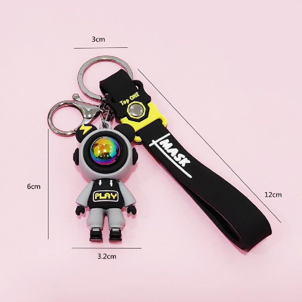 Mornin Kartun Beruang Petir Gantungan Kunci Boneka Beruang Astronot Lucu Keyring Bag Pendant Car Keyholder Bag Charm Aksesoris id