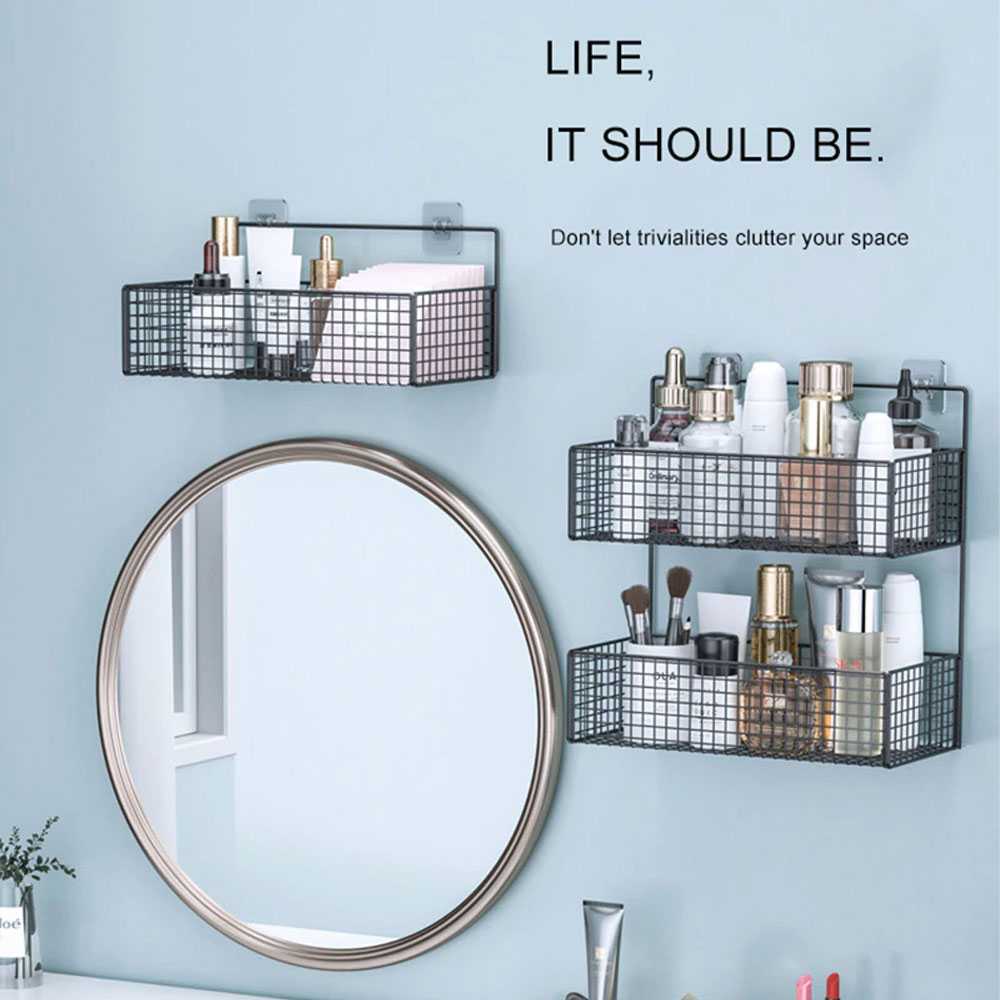 (BISA COD) FTIHSHP Rak Gantung Aluminium Organizer Rack Bathroom 2 Layers - G20