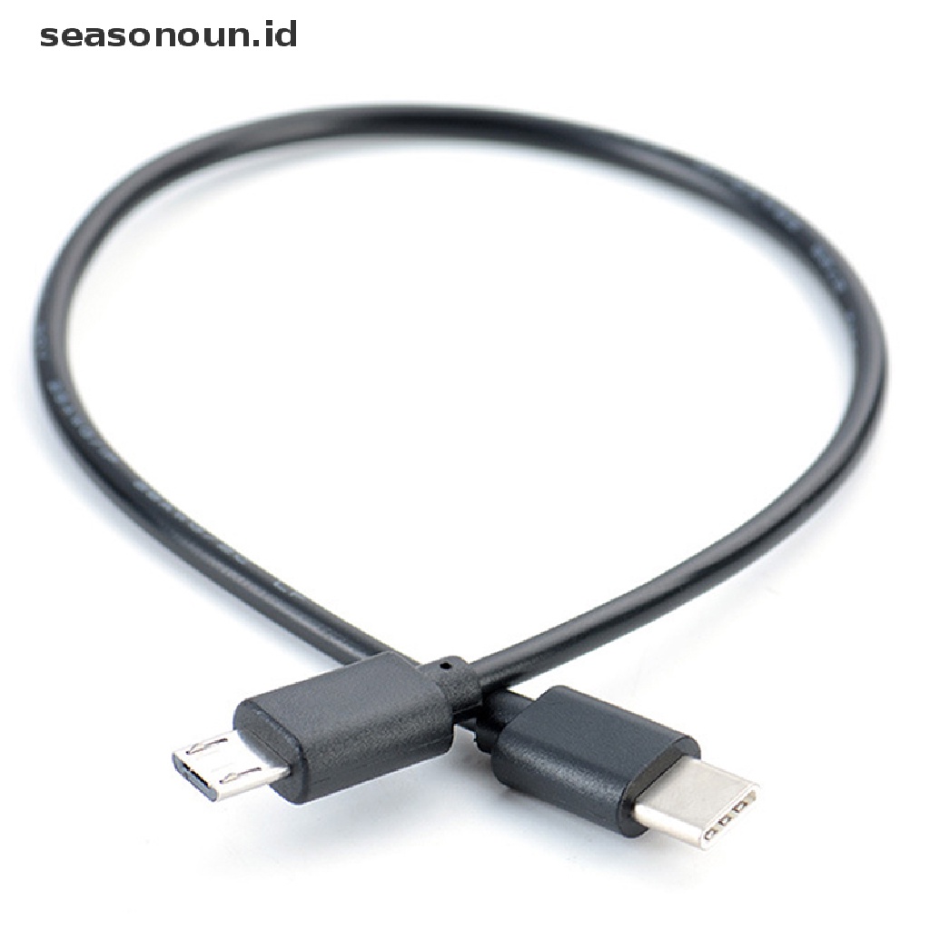 Seasonoun Tipe C Male to Micro USB Male Sync Charge OTG Charge USB-C Kabel Cord Adapter.