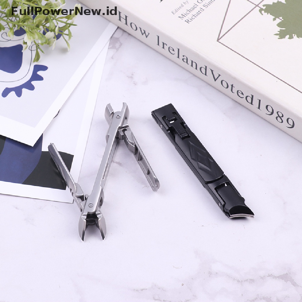 Power 1Pc Gunting Kuku Kaki Tangan Lipat Stainless Steel Pemotong Gunting Kuku ID