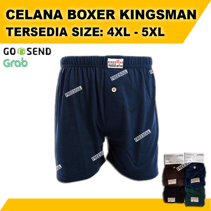 Celana Dalam Pria SUPER BIGSIZE Boxer Jumbo Kingsman 4XL 5XL JUMBO
