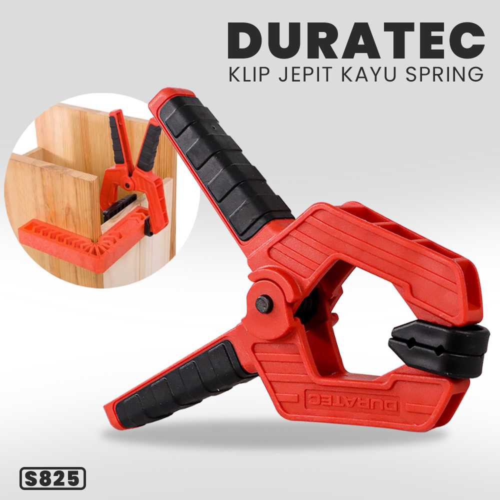 (BISA COD) FTIHSHP DURATEC Klip Jepit Kayu Spring Clamp Strong Wood Carpenter - S825