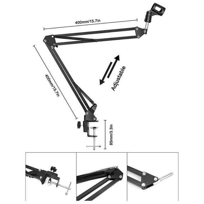 Paket Mic BM800 + Stand + Pop Filter [Live Equipment Broadcast] murah