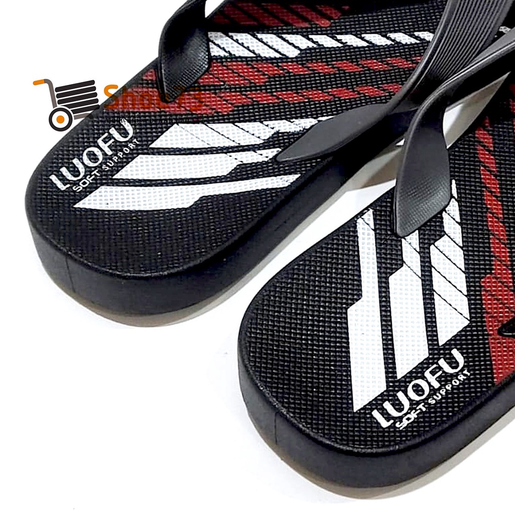 LUOFU F 1182 - E02  SIZE 40-44 ORIGINAL l Sandal jepit jelly pria l Sendal jepit cowok impor