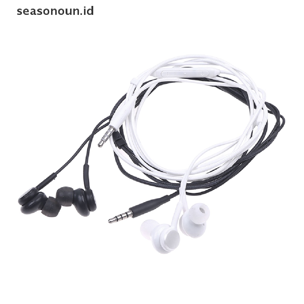 Seasonoun Wired Earbuds Headphone In-Ear Handsfree Earphone w/Mic Untuk Samsung S8/S8plus.