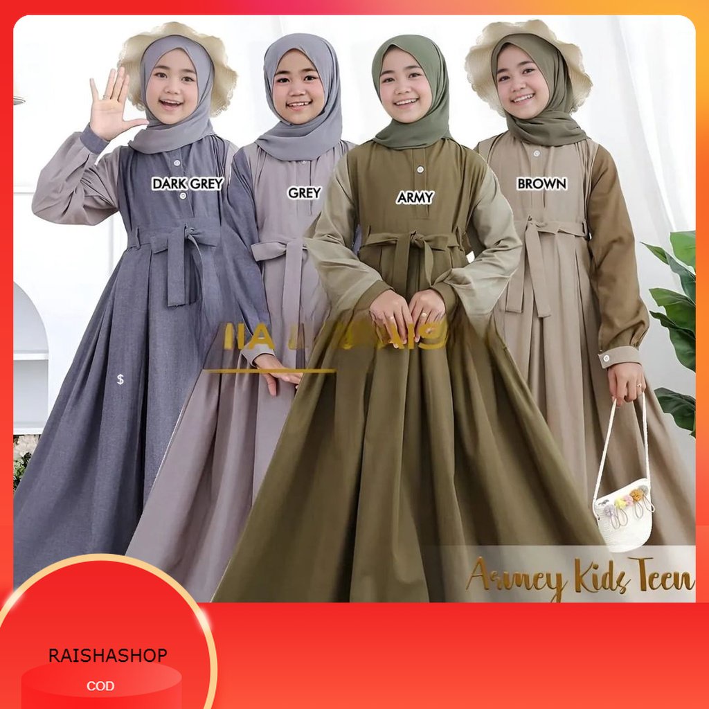 Gamis Anak Remaja Tanggung Viral Umur 10-12-15 Tahun | Outfit Remaja Kekinian | Baju Muslim Anak Per