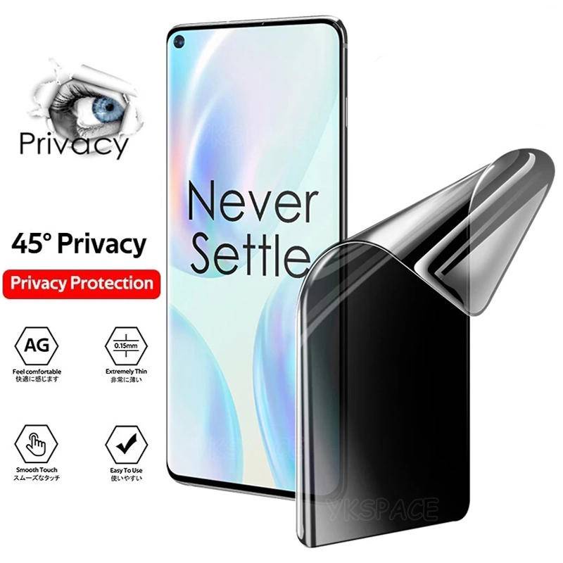 1-2pcs Full Cover Lembut Privasi Film Hidrogel Untuk OnePlus 10 10T 9 8 8T 7 7T Pro 9RT 9R 10R Pelindung Layar Untuk OnePlus Nord 2 2T CE 2 3 N100 N20 SE N300 ACE Pro 2 2V