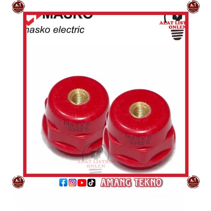ISOLATOR BUSBAR HOLDER MERAH MASKO SM-25, SM-30, SM-35, SM-40, SM-45 - SM-25